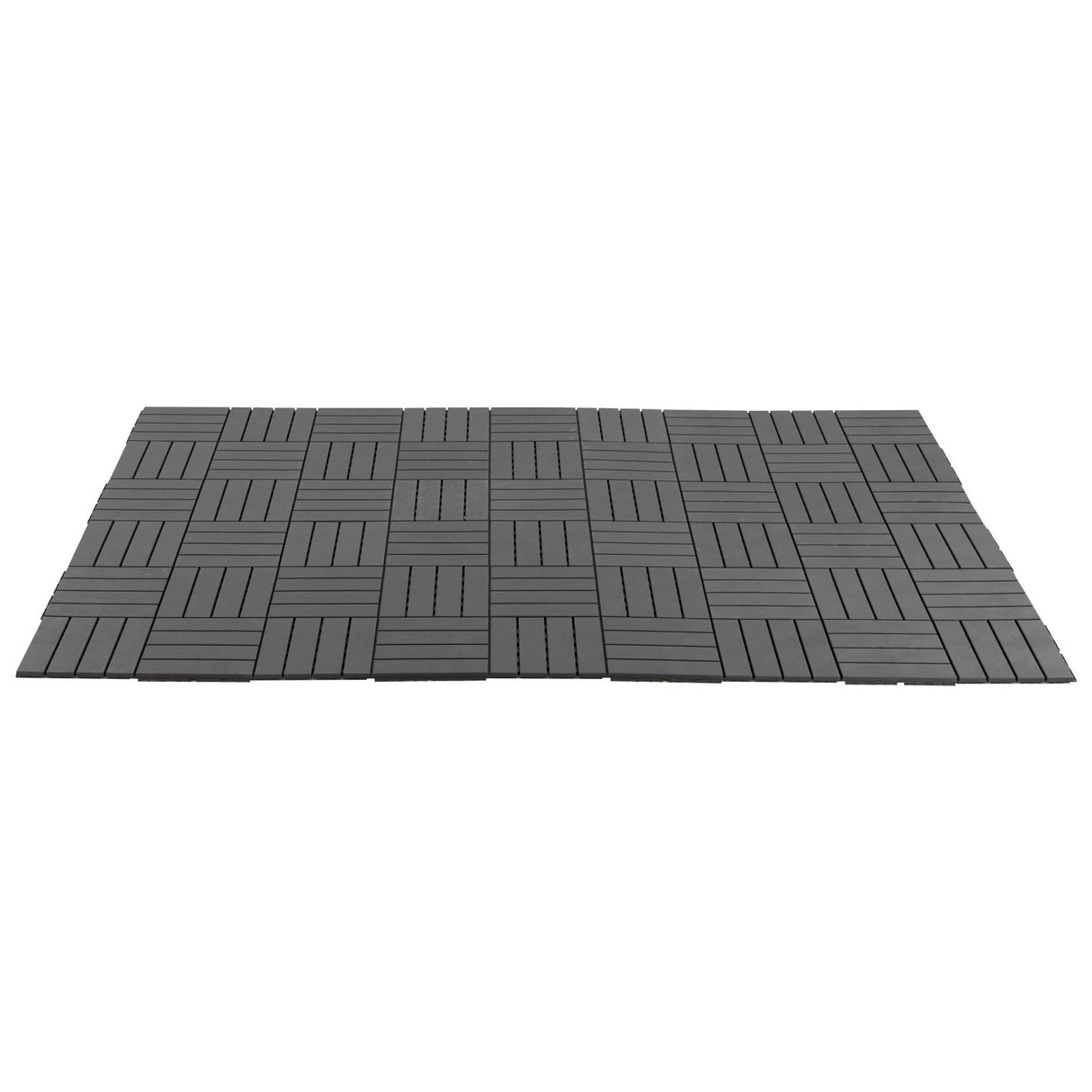 easycomfort easycomfort set 9 mattonelle a incastro per terrazzo piastrelle per pavimenti 30x30x2cm in pp antiscivolo area 0 81 mq nero ean 8054111842457