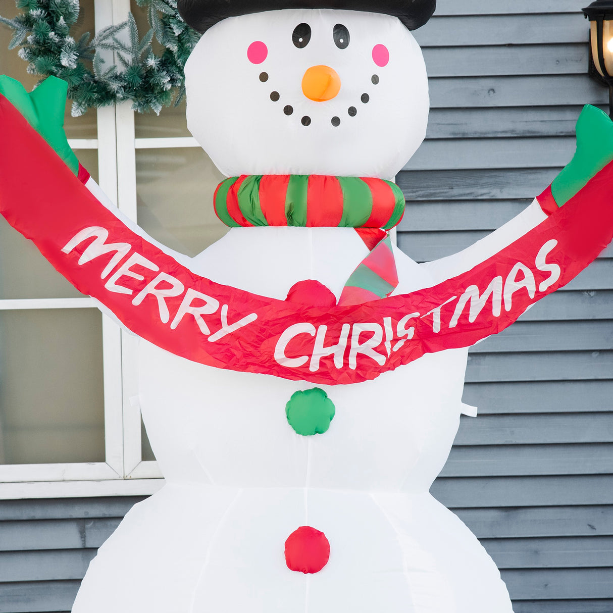 easycomfort easycomfort pupazzo di neve gonfiabile gigante da esterno impermeabile con luci a led