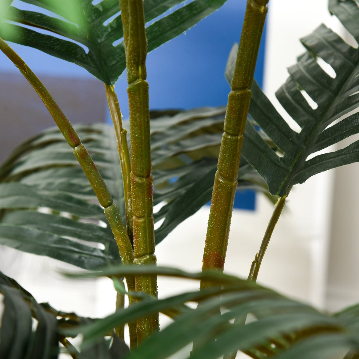 easycomfort easycomfort palma in plastica decorativa con 20 foglie e vaso altezza 140cm ean 8054144133010