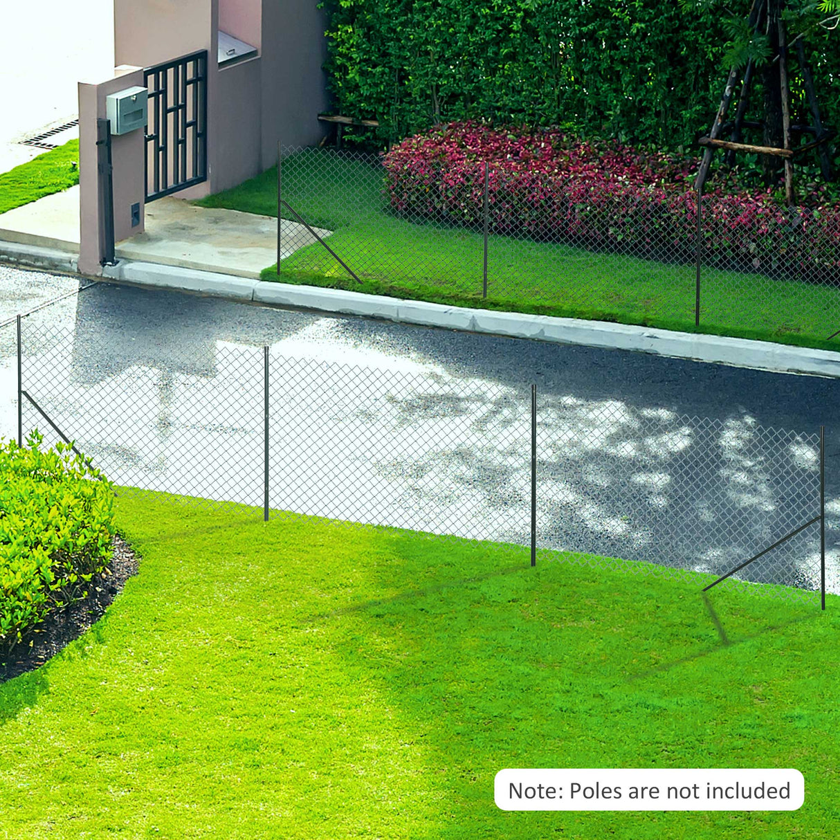 easycomfort easycomfort rete di recinzione in acciaio e pvc per spazi esterni rotolo da 25m e altezza 1 7m verde