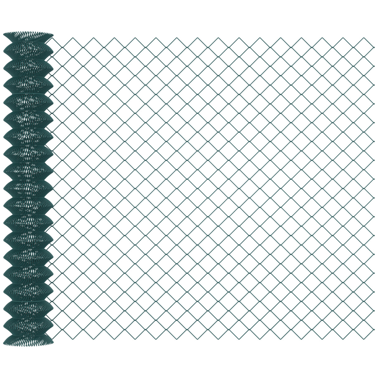 easycomfort easycomfort rete di recinzione in acciaio e pvc per spazi esterni rotolo da 25m e altezza 1 7m verde