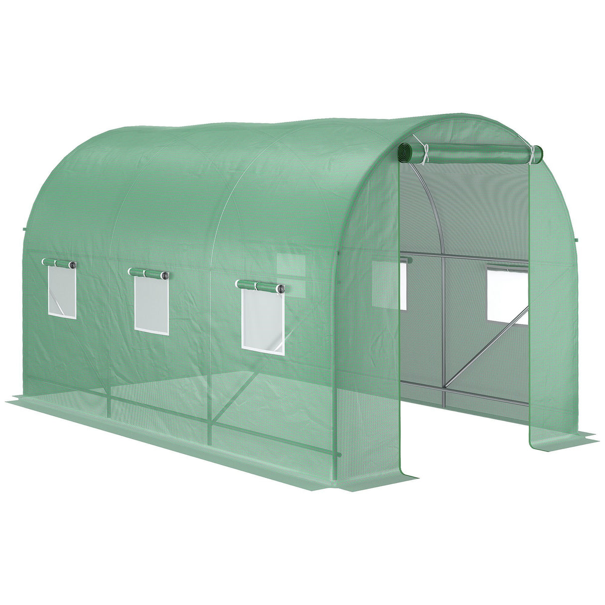 easycomfort easycomfort serra da giardino a tunnel 3.5 x 2 x 2m serra agricola per piante verde ean 8054144132501