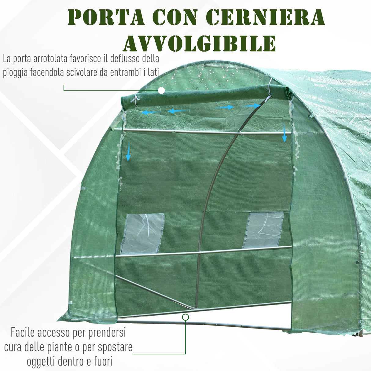 easycomfort easycomfort serra a tunnel per piante verde 6x3x2m ean 8054144132549