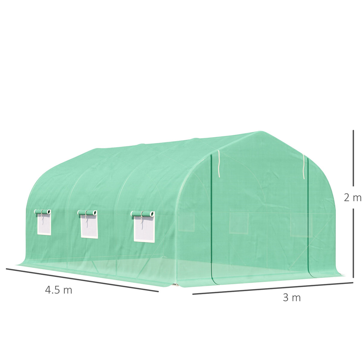 easycomfort easycomfort serra per orto a tunnel 4 5x3x2m con tetto spiovente in pe e tubi dacciaio verde scuro ean 8054144132396