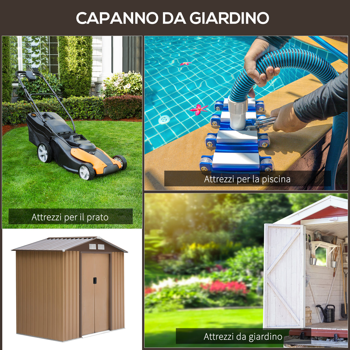 easycomfort easycomfort casetta da giardino porta utensili in lamiera di acciaio capanno da giardino in acciaio con porte scorrevoli 213x130x185cm giallo