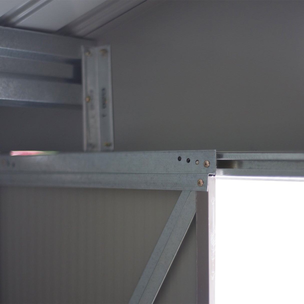 easycomfort easycomfort casetta da giardino con doppie porte scorrevoli in lamiera di acciaio capanno da giardino in acciaio 277x195x192cm grigia