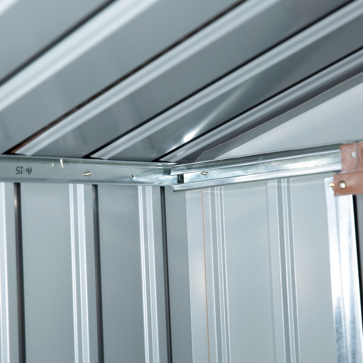 easycomfort easycomfort casetta da giardino con 2 porte scorrevoli e 4 prese daria in acciaio e pp 340x386x200cm giallo