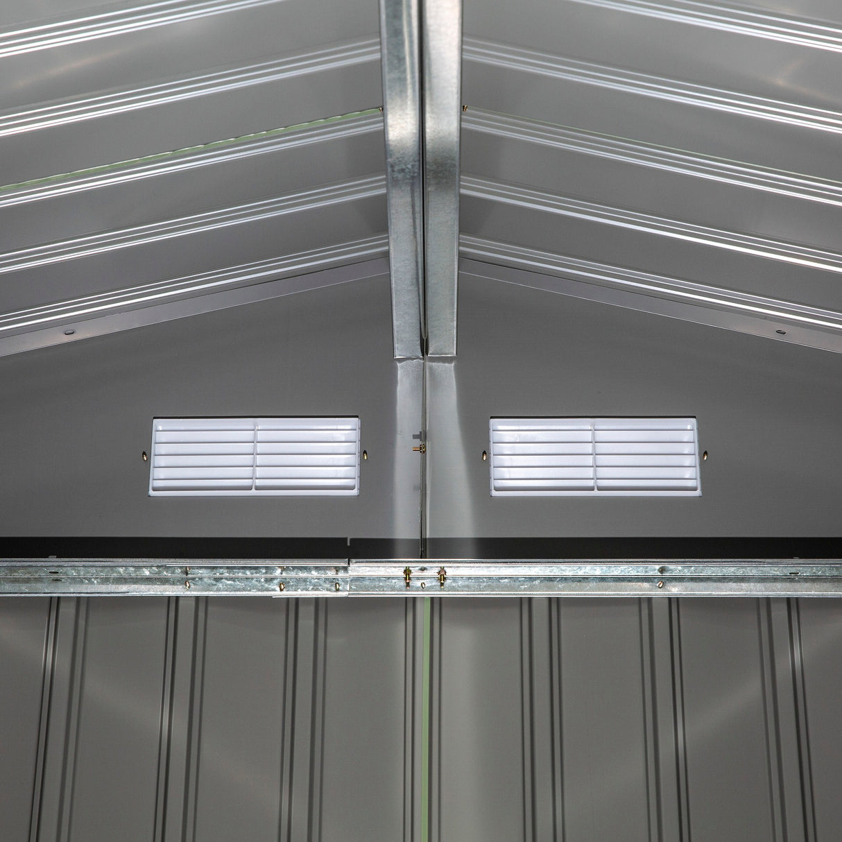 easycomfort easycomfort casetta da giardino con 2 porte scorrevoli e 4 prese daria in acciaio e pp 277x195x192cm verde chiaro