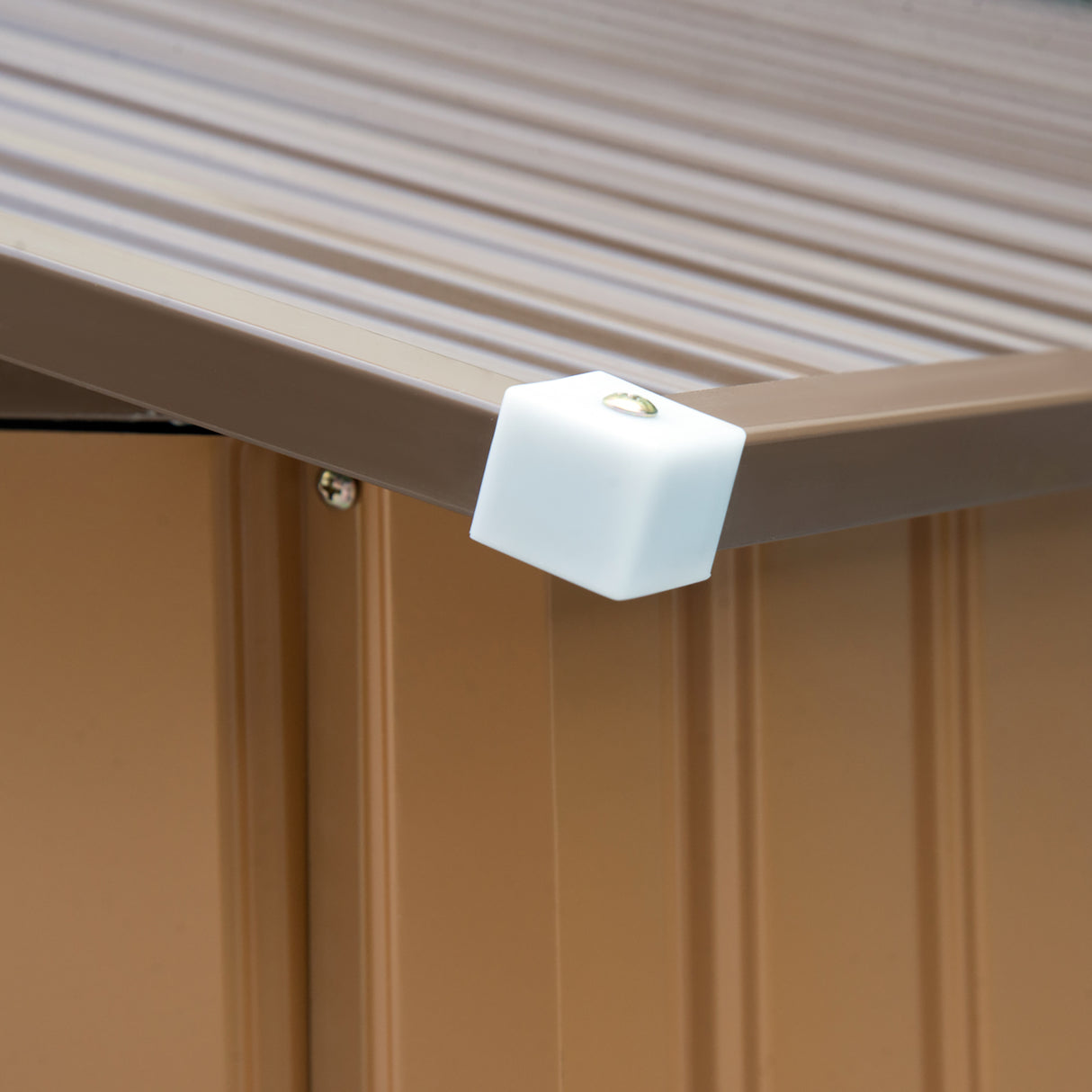 easycomfort easycomfort casetta da giardino porta utensili in lamiera di acciaio capanno da giardino in acciaio con porte scorrevoli 277x195x192cm giallo