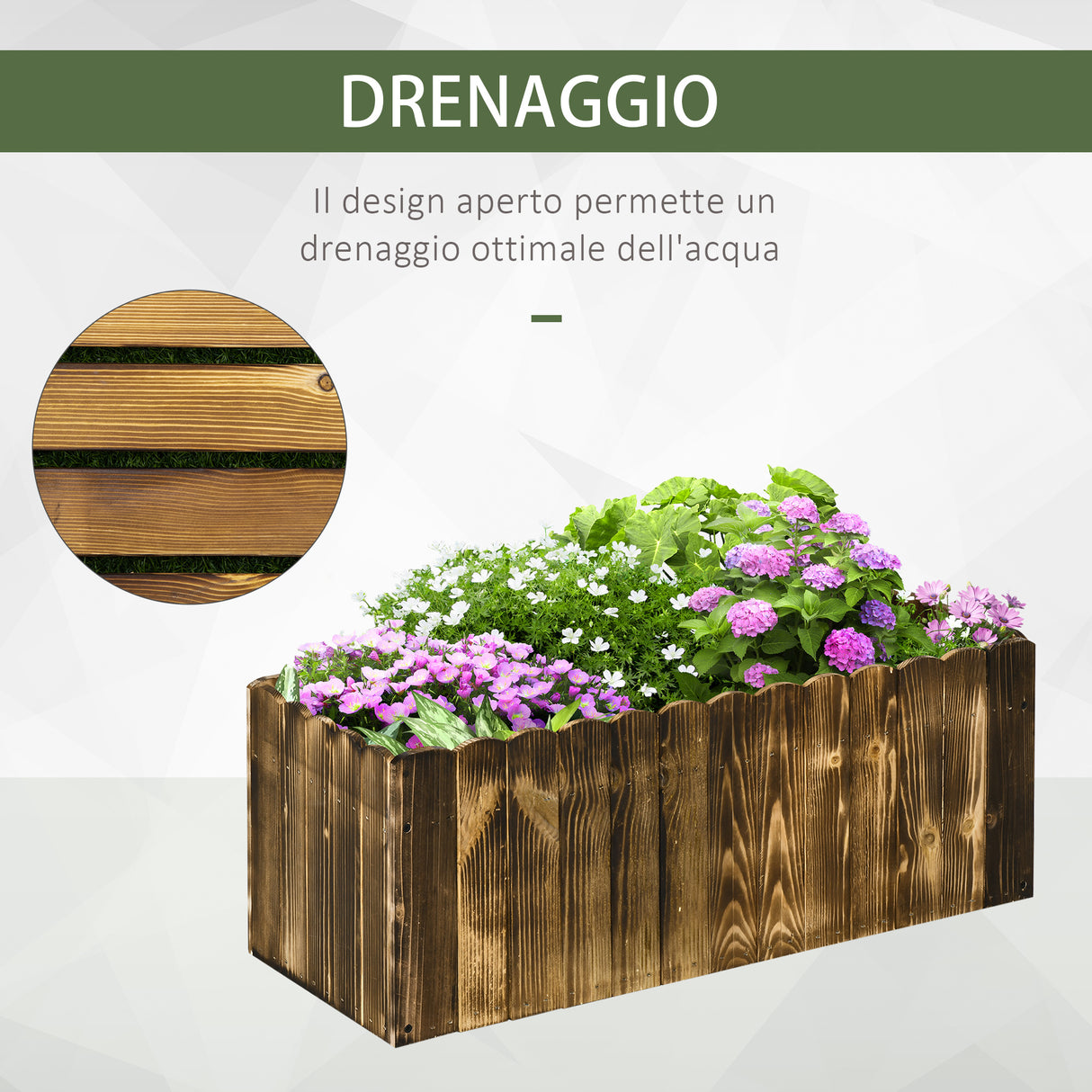 easycomfort easycomfort fioriera box rettangolare per piante in legno di abete 80x33x30cm ean 8054111844284
