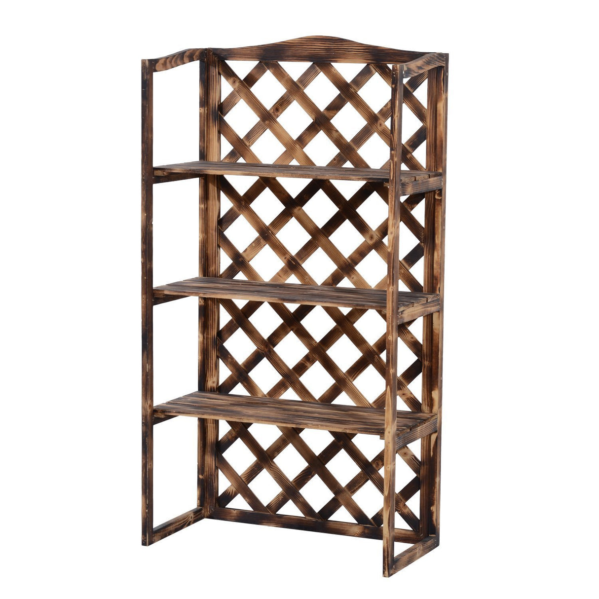 easycomfort easycomfort scaffalatura fioriera per piante a 3 ripiani in legno di abete 80x40x150cm ean 8054111846837