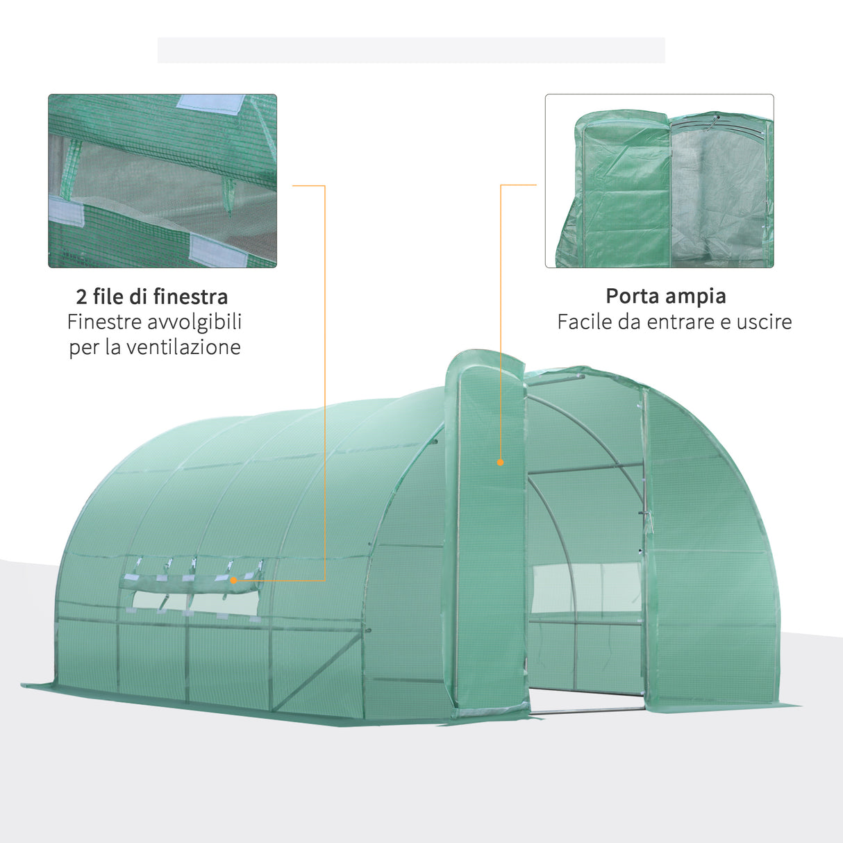 easycomfort easycomfort serra da giardino a tunnel per orto e piante 600x300x200cm ean 8054144133676