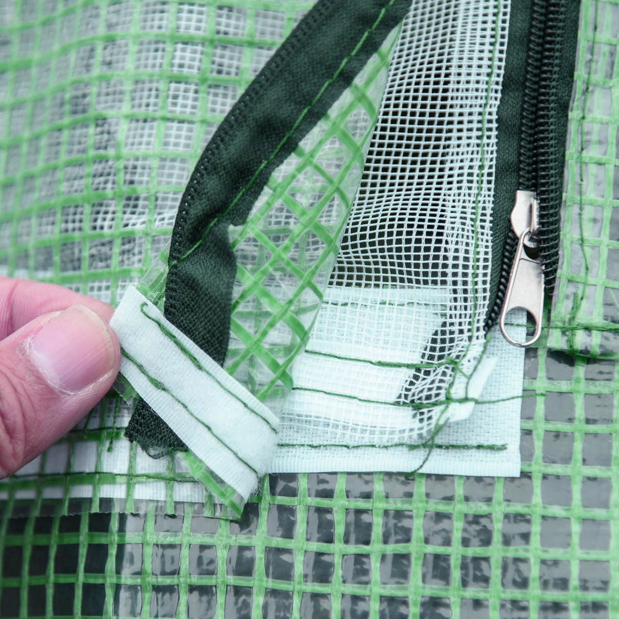 easycomfort easycomfort serra da giardino in acciaio con rivestimento in pe porte avvolgibili e finestre 180x140x80cm verde