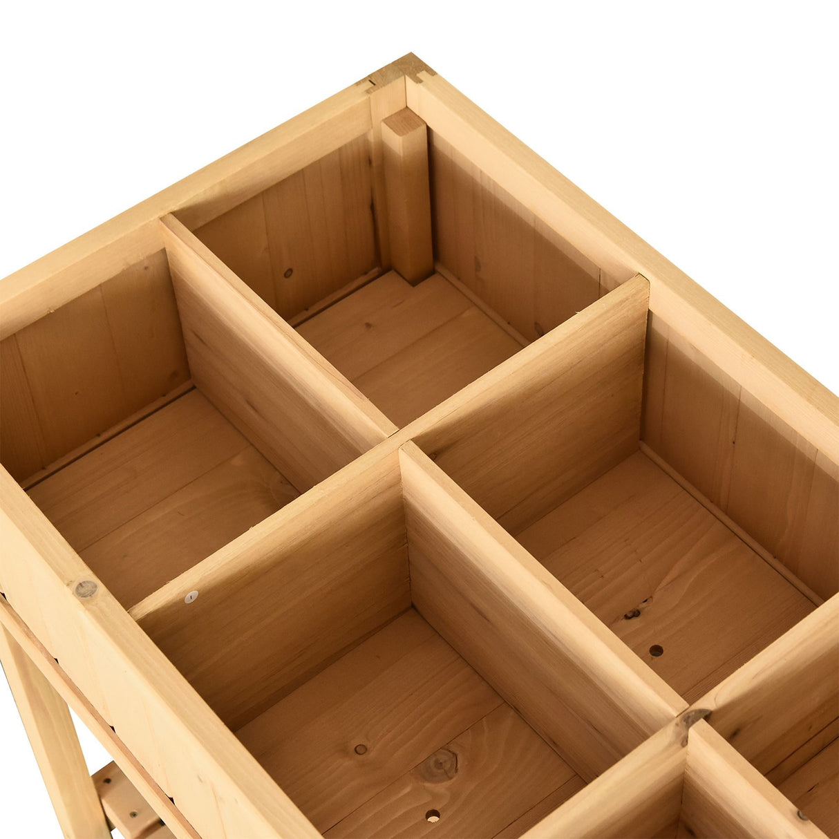 easycomfort easycomfort orto pensile urbano con 8 griglie e ripiano inferiore per piante da giardino 120x60x81cm legno ean 8054144136189