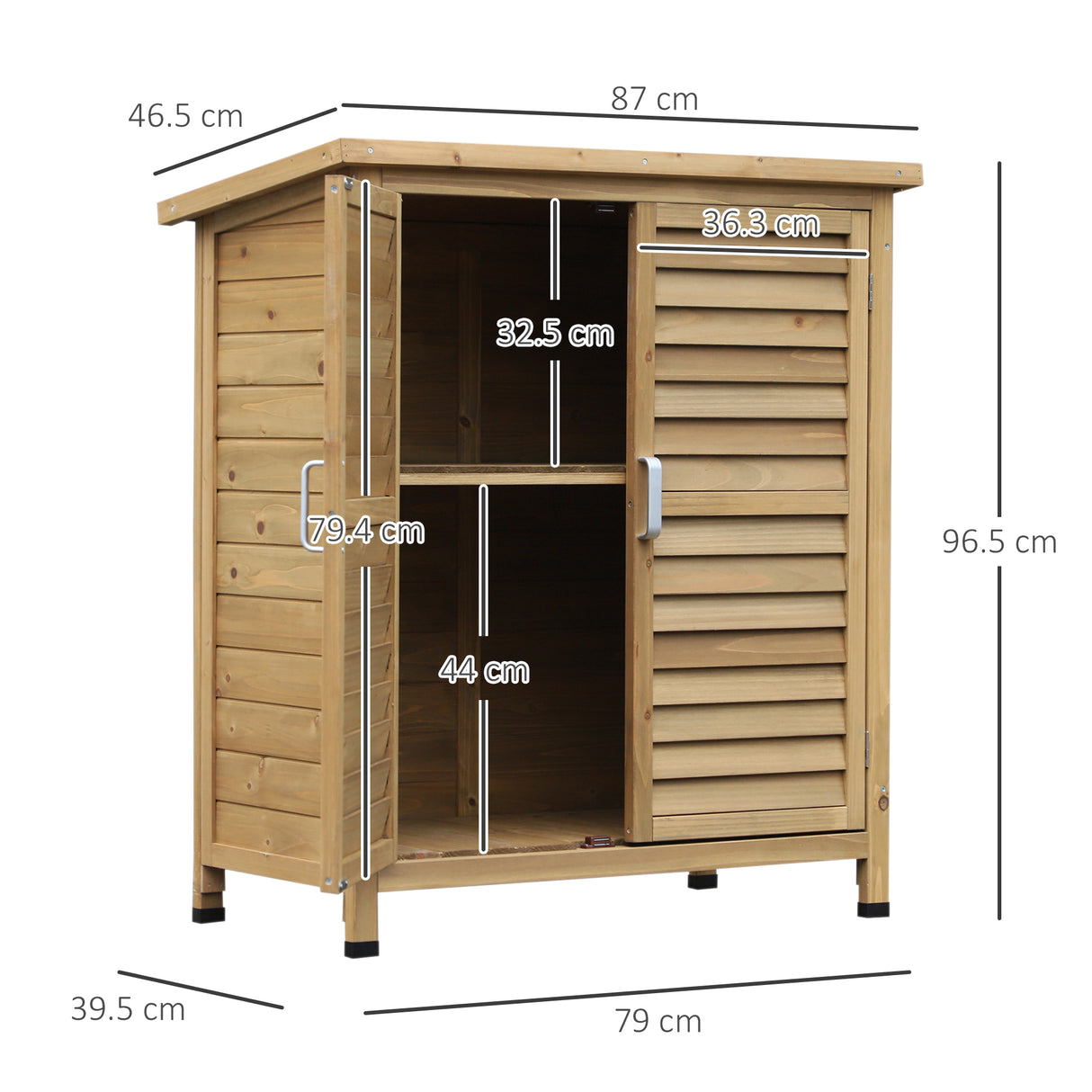easycomfort easycomfort casetta da giardino in legno di abete con tetto in bitume impermeabile 87x46.5x96.5cm