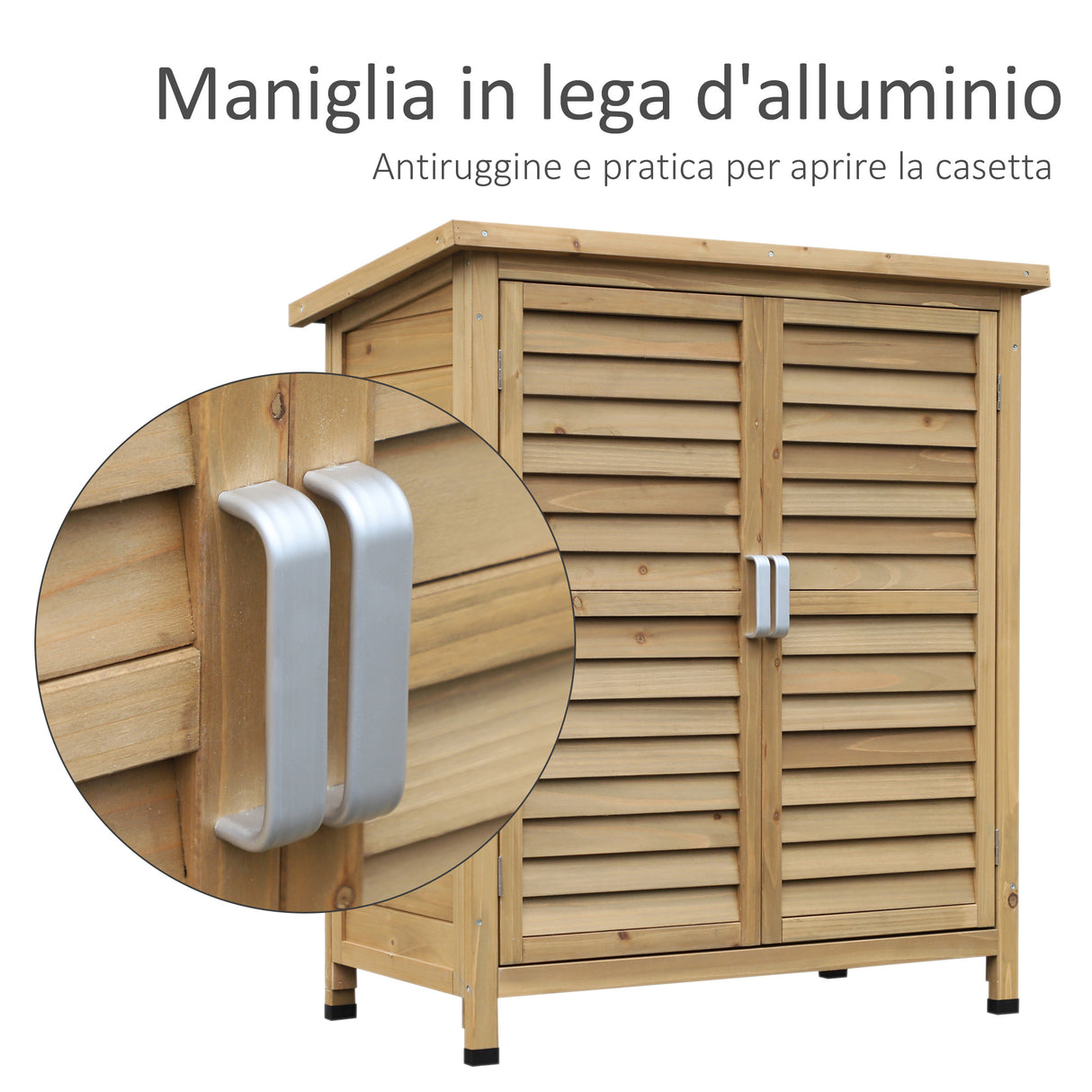 easycomfort easycomfort casetta da giardino in legno di abete con tetto in bitume impermeabile 87x46.5x96.5cm