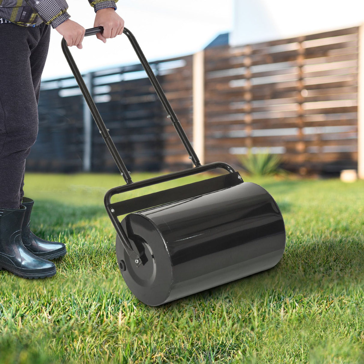 easycomfort easycomfort rullo da giardino 57 cm 32 cm metallo nero serbatoio fino 38 l ean 8054111846530