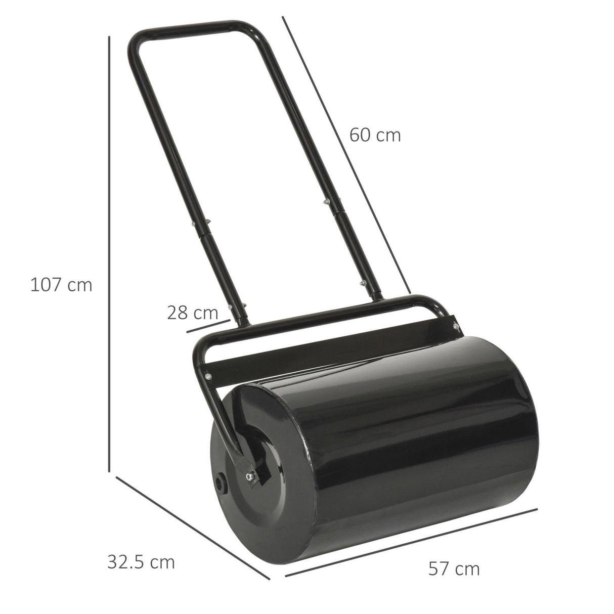 easycomfort easycomfort rullo da giardino 57 cm 32 cm metallo nero serbatoio fino 38 l ean 8054111846530