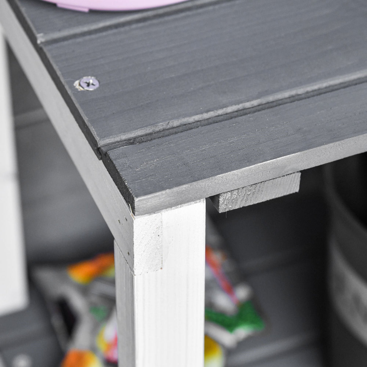 easycomfort easycomfort casetta da giardino porta utensili in legno doppia porta con blocco e tavolo rimovibile 139x75x160cm grigio