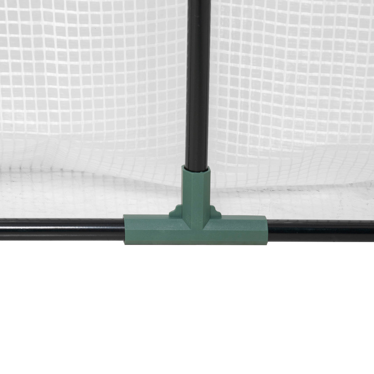 easycomfort easycomfort mini serra da giardino con 2 finestre avvolgibili e copertura pe anti uv 119x60x60cm bianco