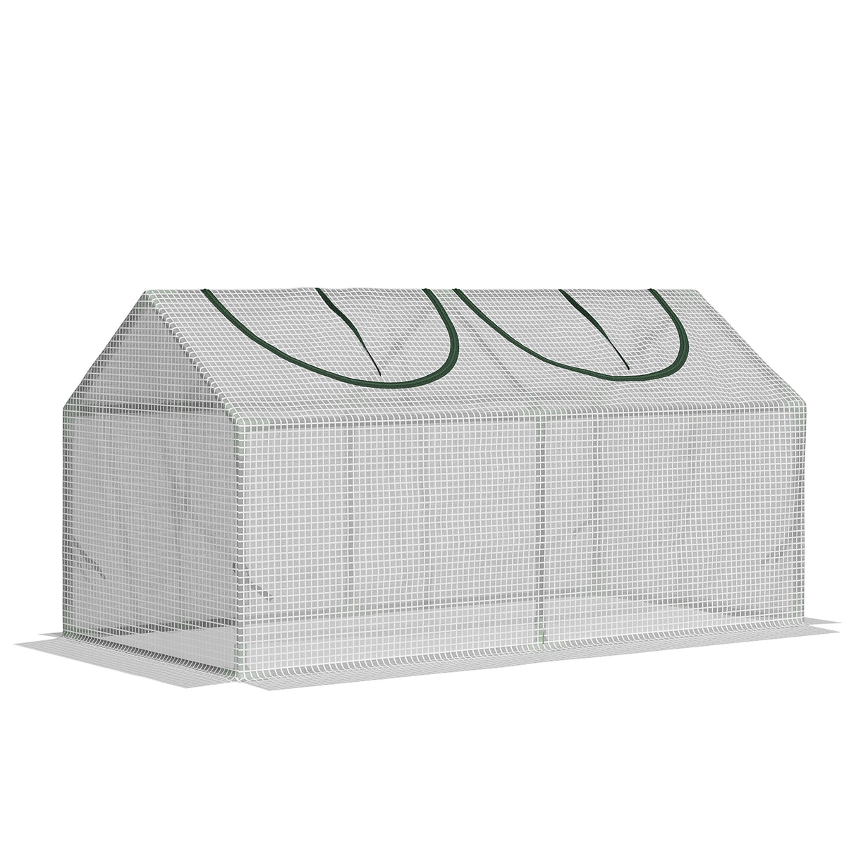 easycomfort easycomfort mini serra da giardino con 2 finestre avvolgibili e copertura pe anti uv 119x60x60cm bianco