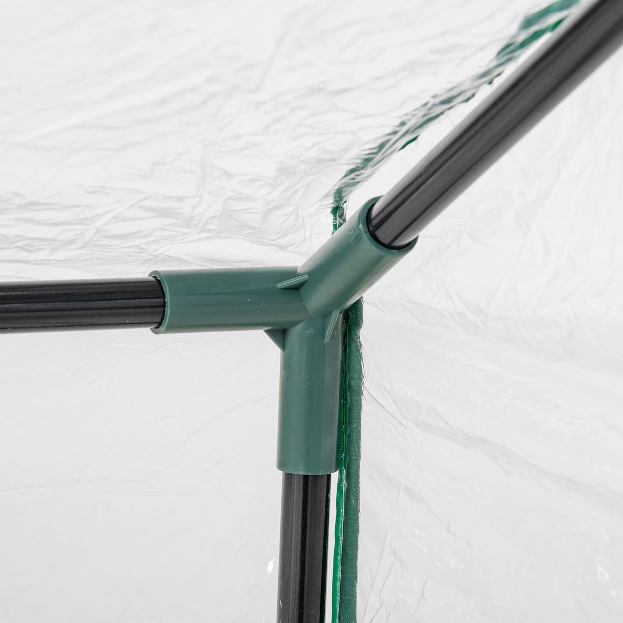 easycomfort easycomfort mini serra da giardino con 2 finestre avvolgibili e copertura pvc anti uv 119x60x60cm trasparente