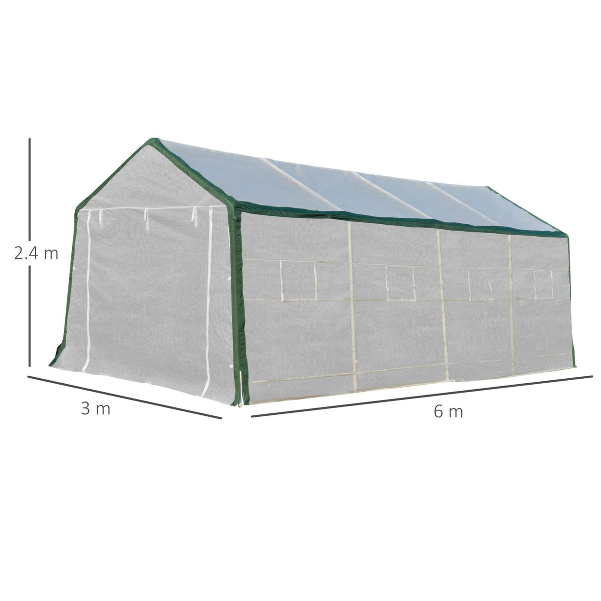 easycomfort easycomfort serra da giardino con 8 finestre copertura in pe struttura in acciaio ean 8055776911274