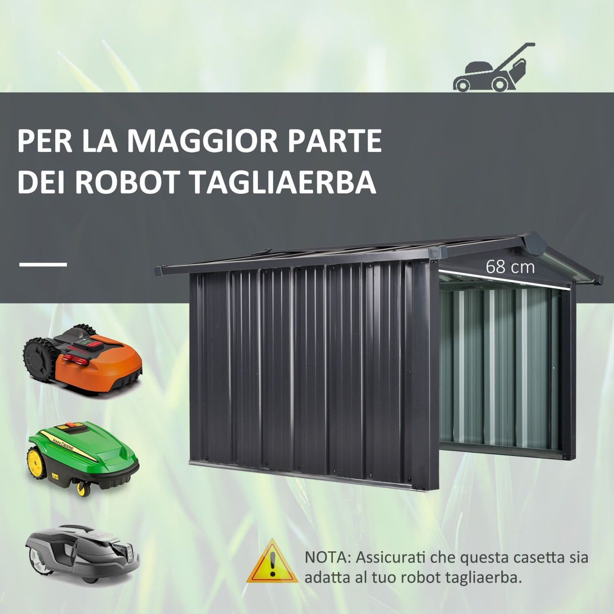 easycomfort easycomfort garage per robot tagliaerba da giardino in acciaio galvanizzato ean 8054111849845