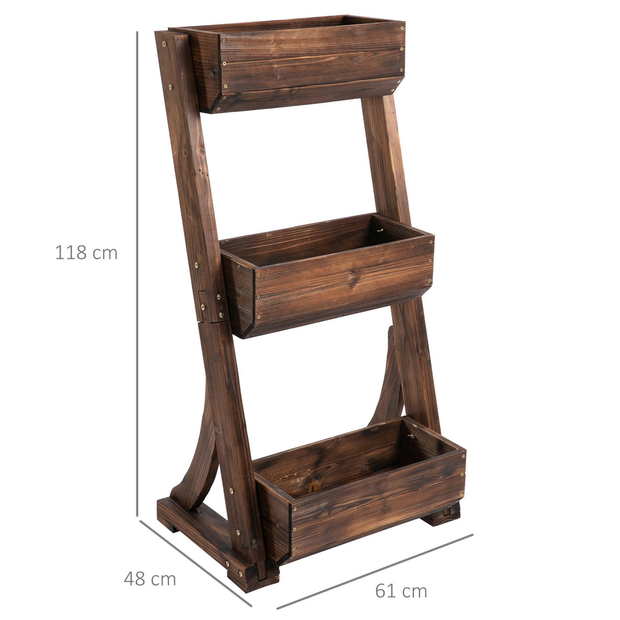 easycomfort easycomfort portapiante in legno 3 livelli fioriera da esterno per orto verticale ean 8054144135199