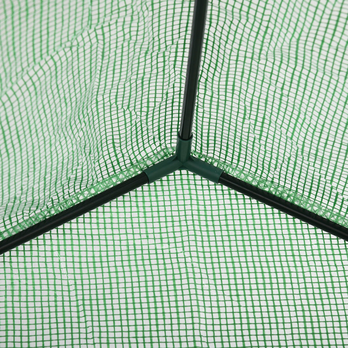 easycomfort easycomfort serra da giardino in acciaio e plastica pe con 4 ripiani funi e picchetti 141x72x191 cm verde