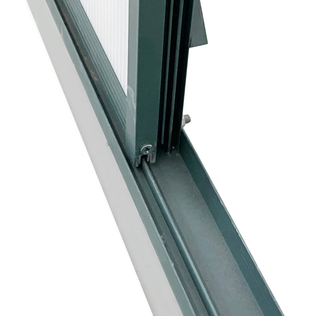 easycomfort easycomfort serra da giardino in policarbonato 190x375x199cm con finestra apribile e porta scorrevole struttura in alluminio verde