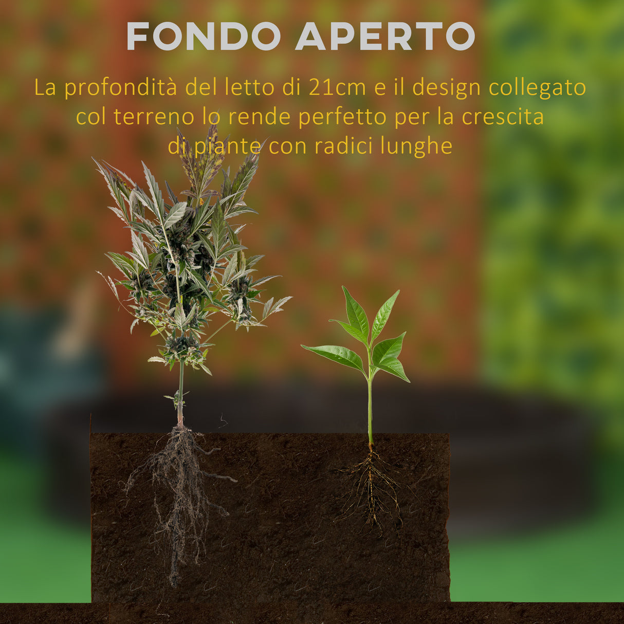 easycomfort easycomfort letto per orto rialzato in hdpe fioriera da esterno rotonda 123x21cm marrone