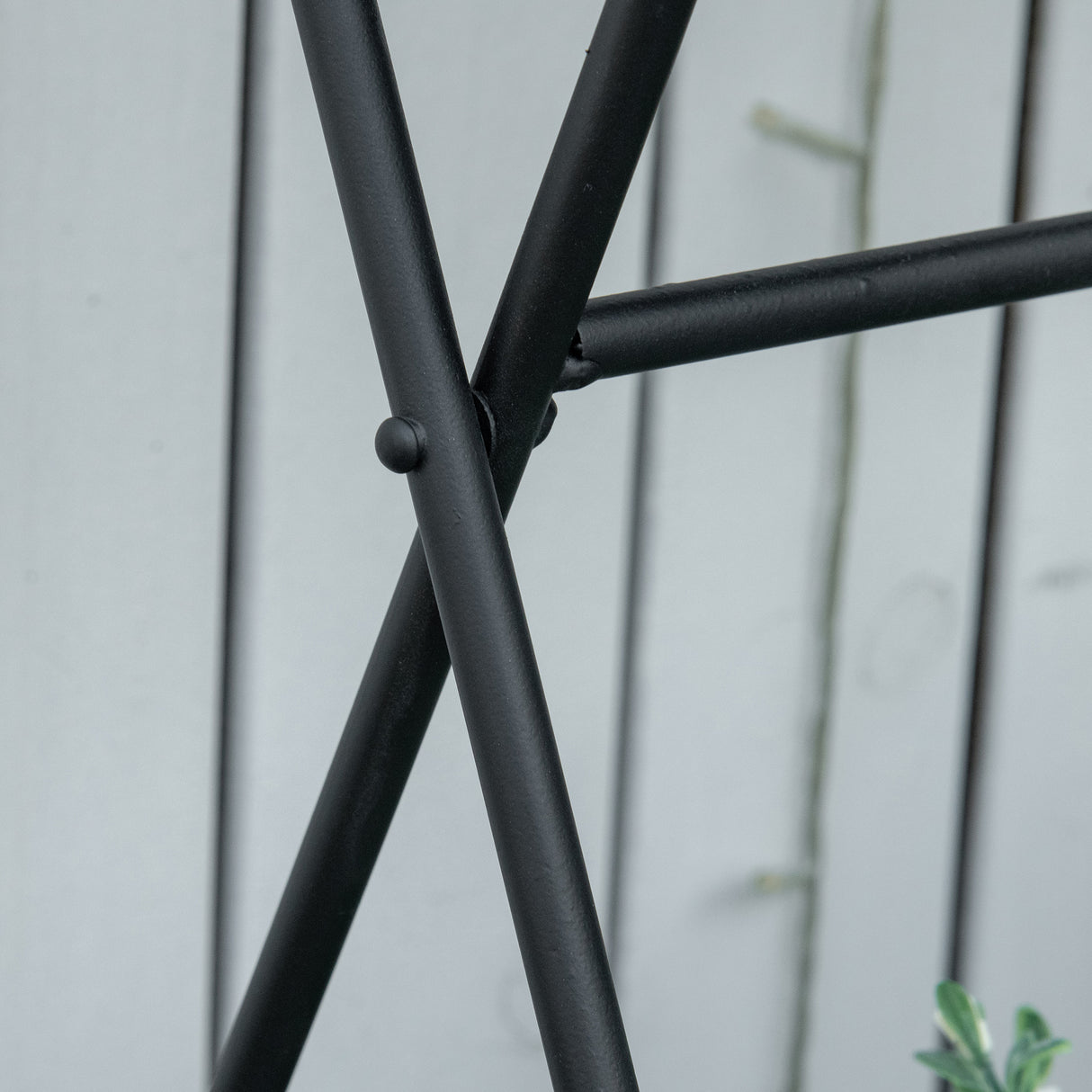 easycomfort easycomfort portapiante in metallo pieghevole con 3 vasi e ripiano inferiore per casa e giardino 47x37x78.5cm nero