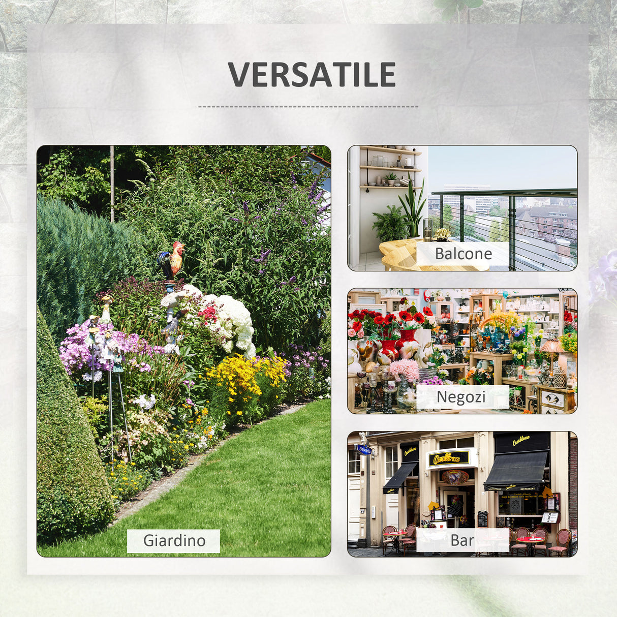 easycomfort easycomfort fioriera da esterno portavasi con ganci per ringhiera balcone in metallo 100x31x12cm nero