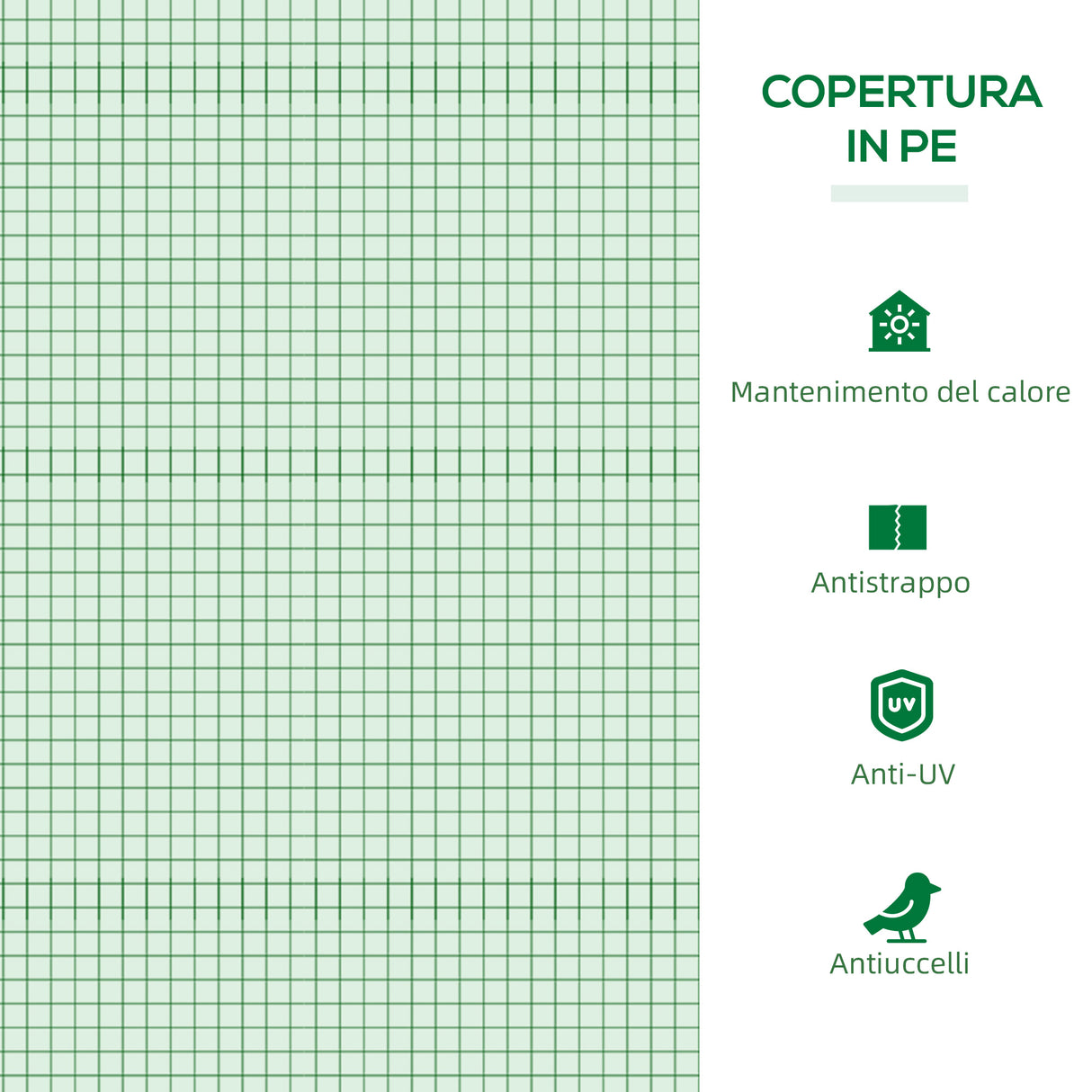 easycomfort easycomfort serra piccola per giardino e balcone con finestre e copertura in pe 180x90x70cm verde