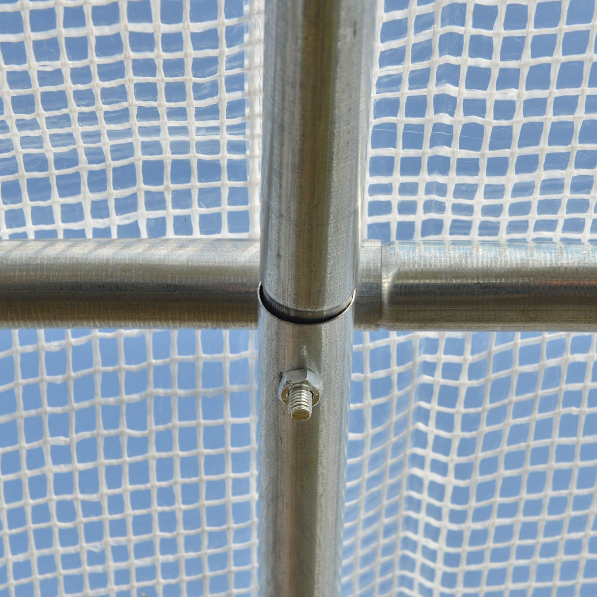 easycomfort easycomfort serra per orto 3x2x2m in acciaio e copertura pe porte con zip e finestre a rete bianca