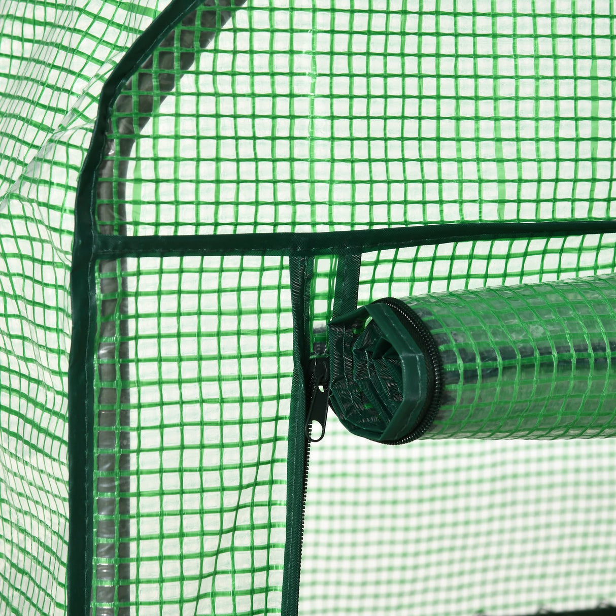 easycomfort easycomfort mini serra da giardino con 2 ripiani in metallo e copertura in pe 69x49x92cm verde