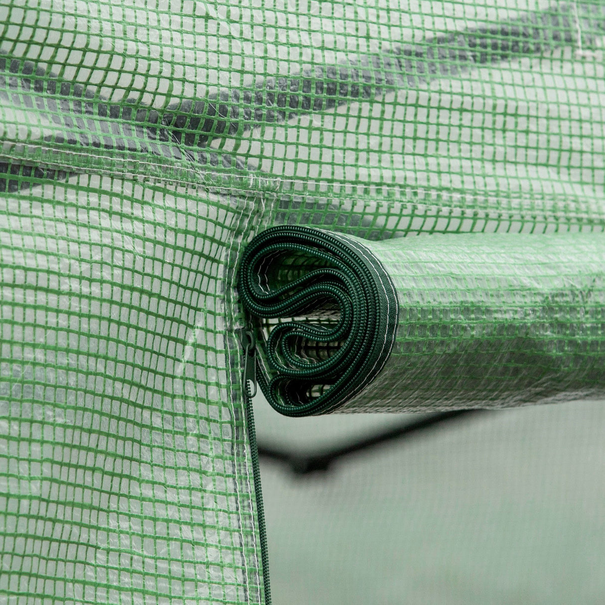 easycomfort easycomfort serra a tunnel da esterno con copertura in pe porta con cerniera e 6 finestre verde