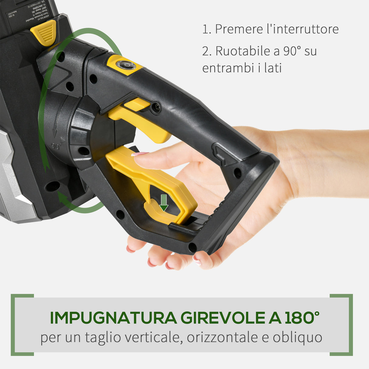 easycomfort easycomfort tagliasiepi elettrico a batteria con impugnatura ergonomica regolabile 180 e lama da 52cm