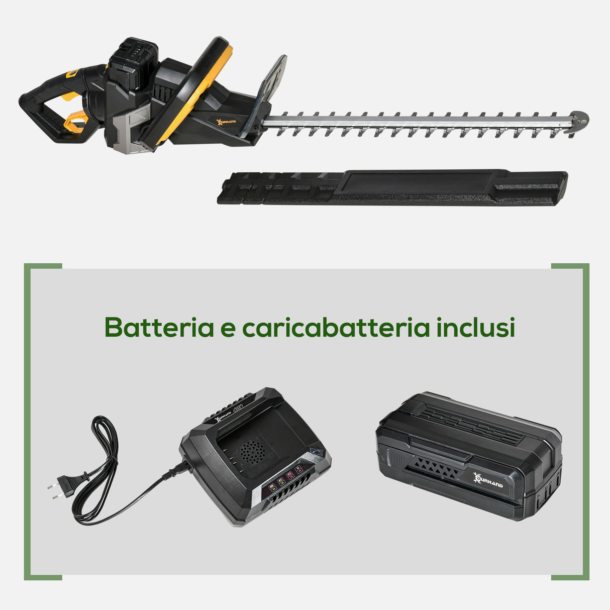 easycomfort easycomfort tagliasiepi elettrico a batteria con impugnatura ergonomica regolabile 180 e lama da 52cm