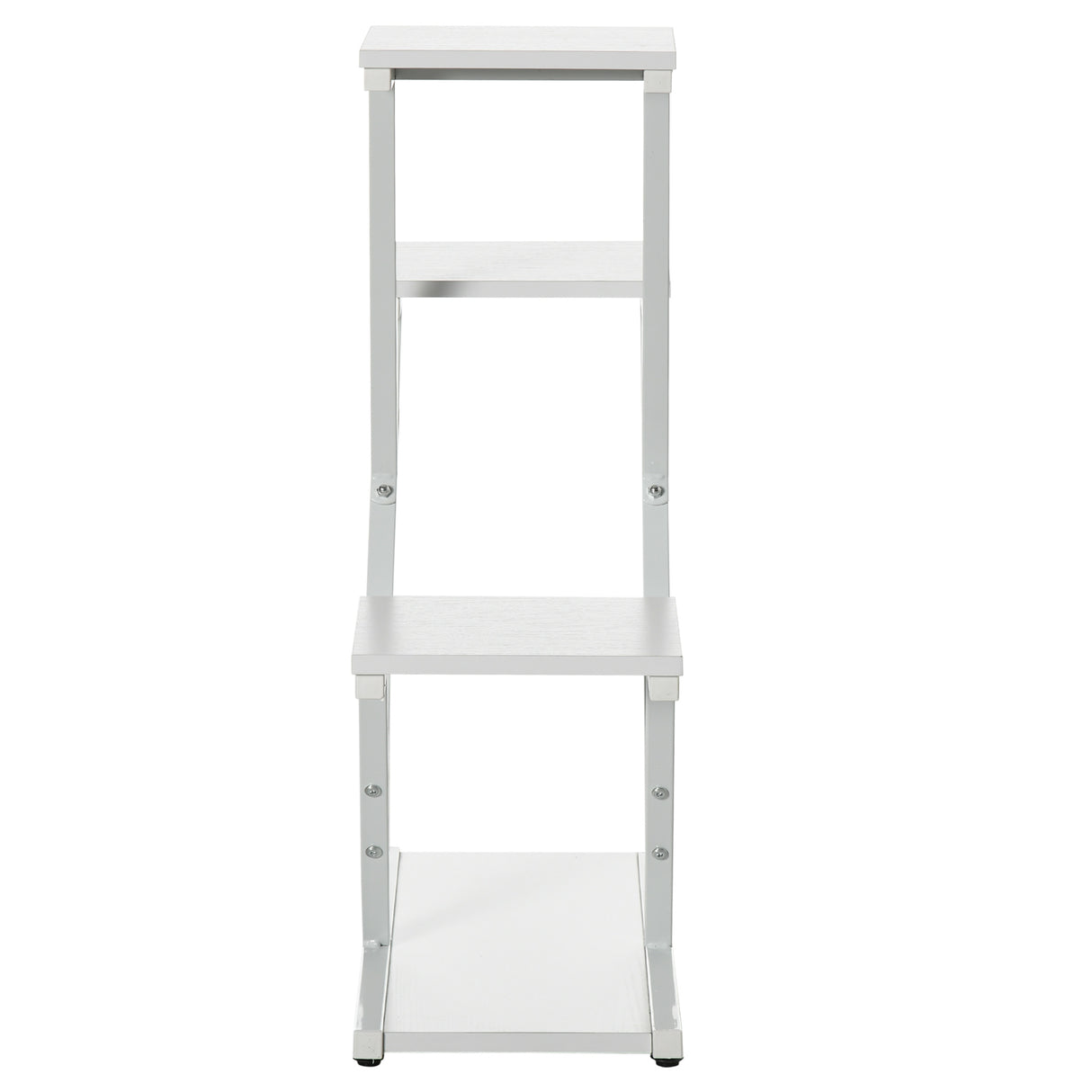 easycomfort easycomfort scaletta portavasi a 4 livelli per interni ed esterni in mdf e acciaio 50.5x24x81 cm bianco