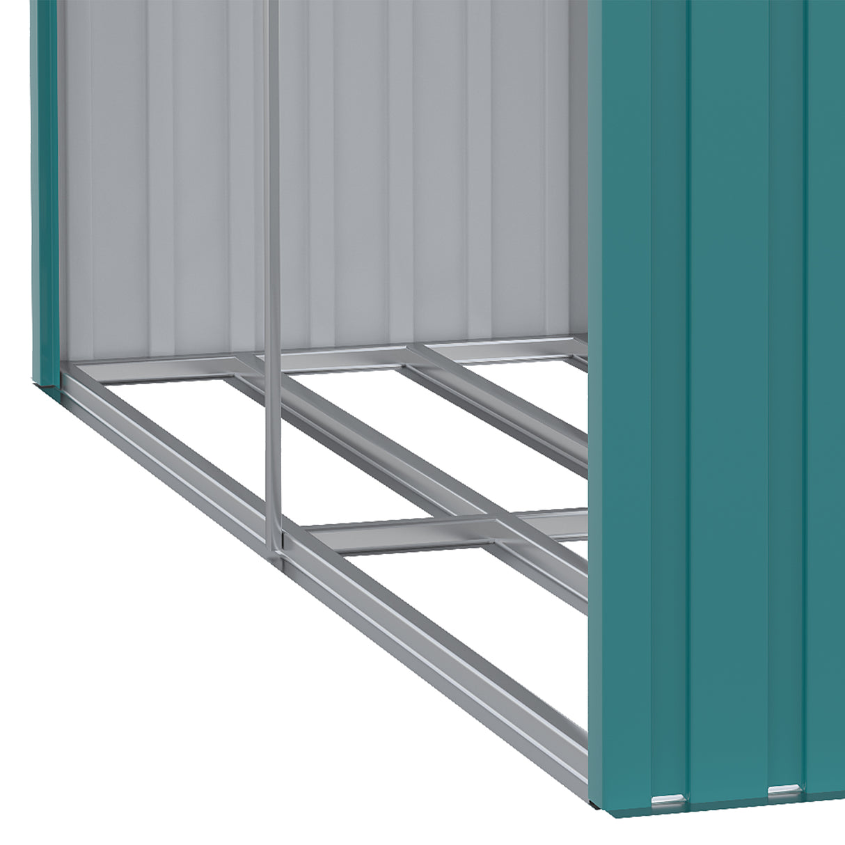 easycomfort easycomfort legnaia con struttura in acciaio galvanizzato e base rialzata 240x 86x160cm verde