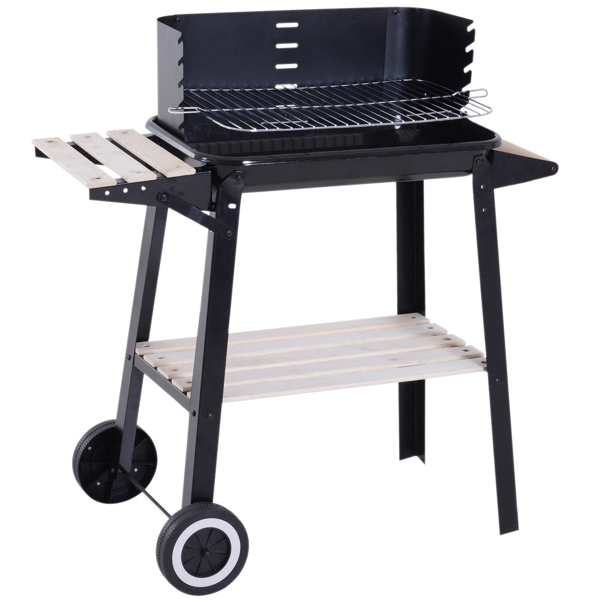easycomfort easycomfort griglia a carbone barbecue picnic altezza regolabile nero 87x 45 x 83 cm ean 8054111842785