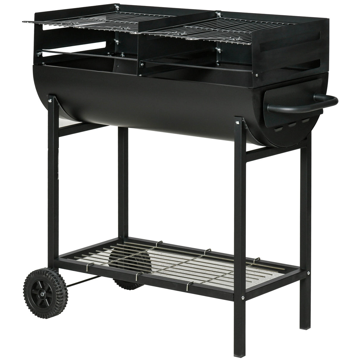 easycomfort easycomfort barbecue in acciaio con 2 griglie indipendenti nero 90cm x 45cm x 96cm ean 8054111849562