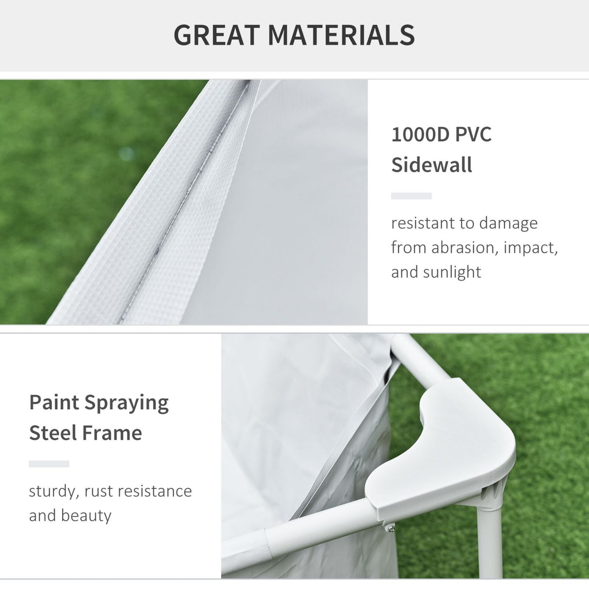 easycomfort easycomfort piscina fuoriterra autoportante piscina rigida rettangolare con filtro e valvola in acciaio e pvc grigio 252x152x65cm