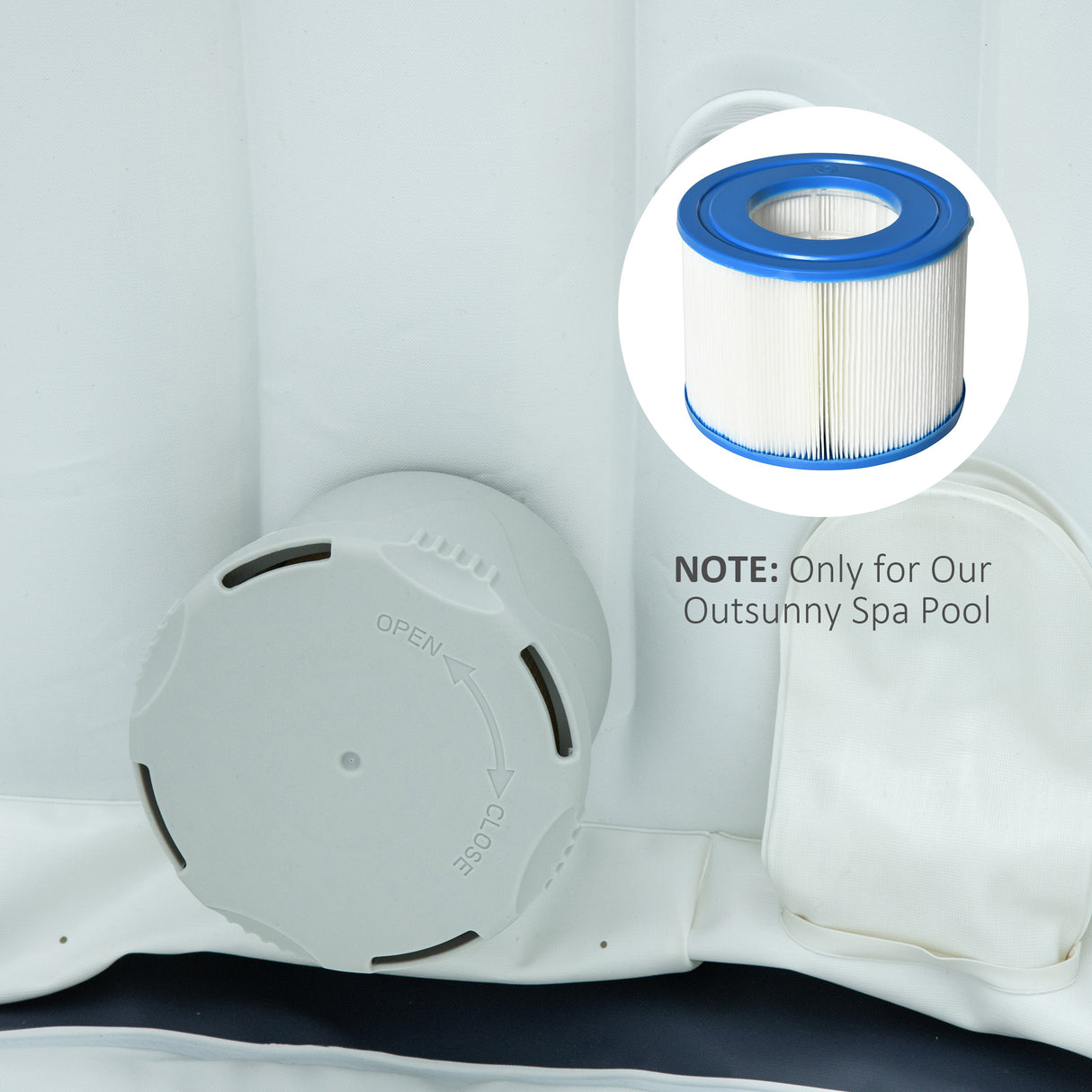 easycomfort easycomfort set 6 filtri per piscine e spa gonfiabili in tessuto non tessuto 10 5x8cm blu e bianco