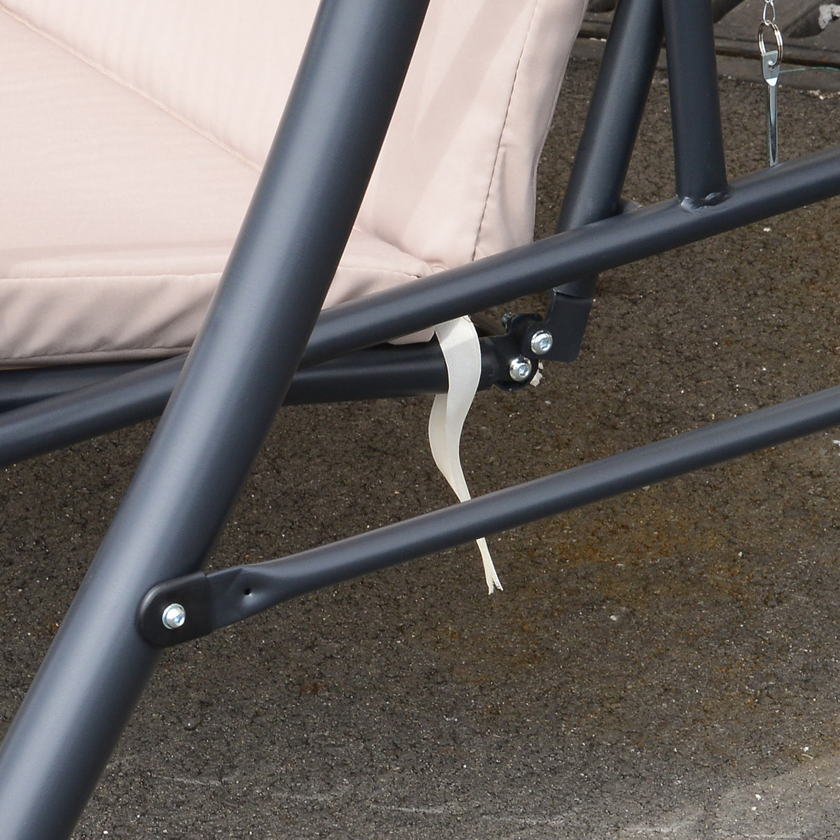 easycomfort easycomfort dondolo da esterni 2 in1 per 3 persone convertibile in letto con tettuccio 200x125x170cm beige