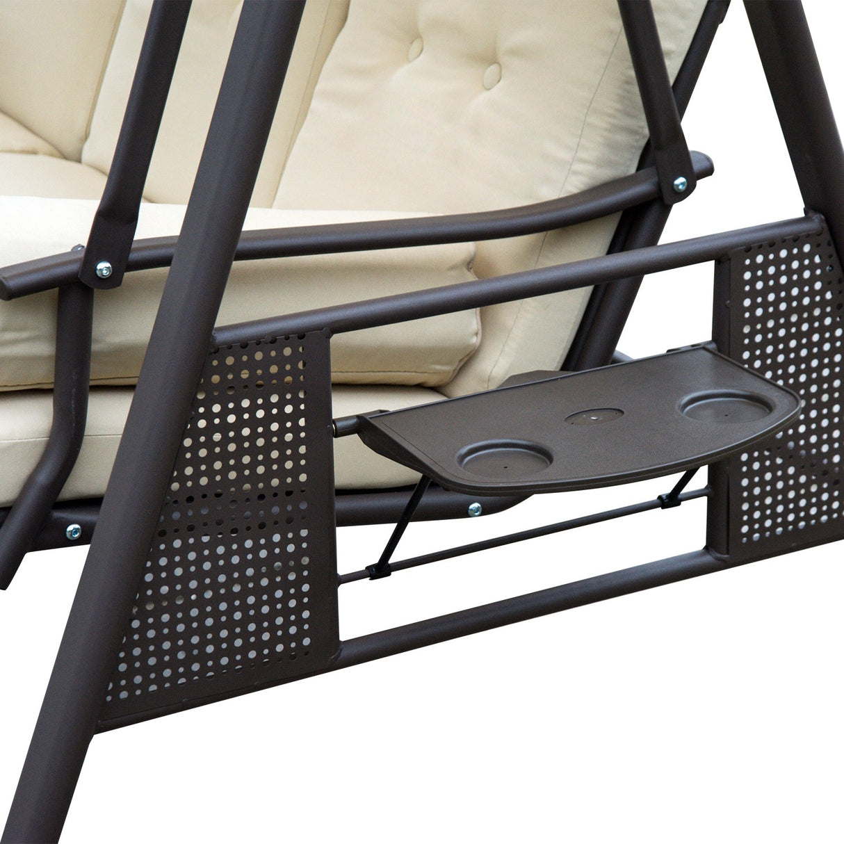 easycomfort easycomfort dondolo da giardino 3 posti con tetto inclinabile e cuscini imbottiti