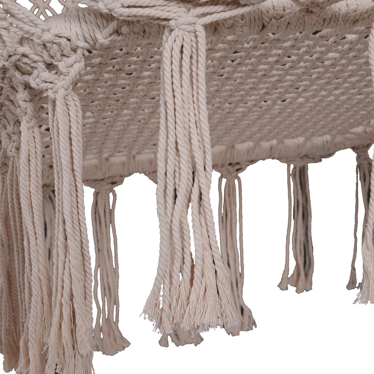 easycomfort easycomfort amaca sedia sospesa ad altalena in legno e corda di cotone beige 80 x 140 cm ean 8054144136455