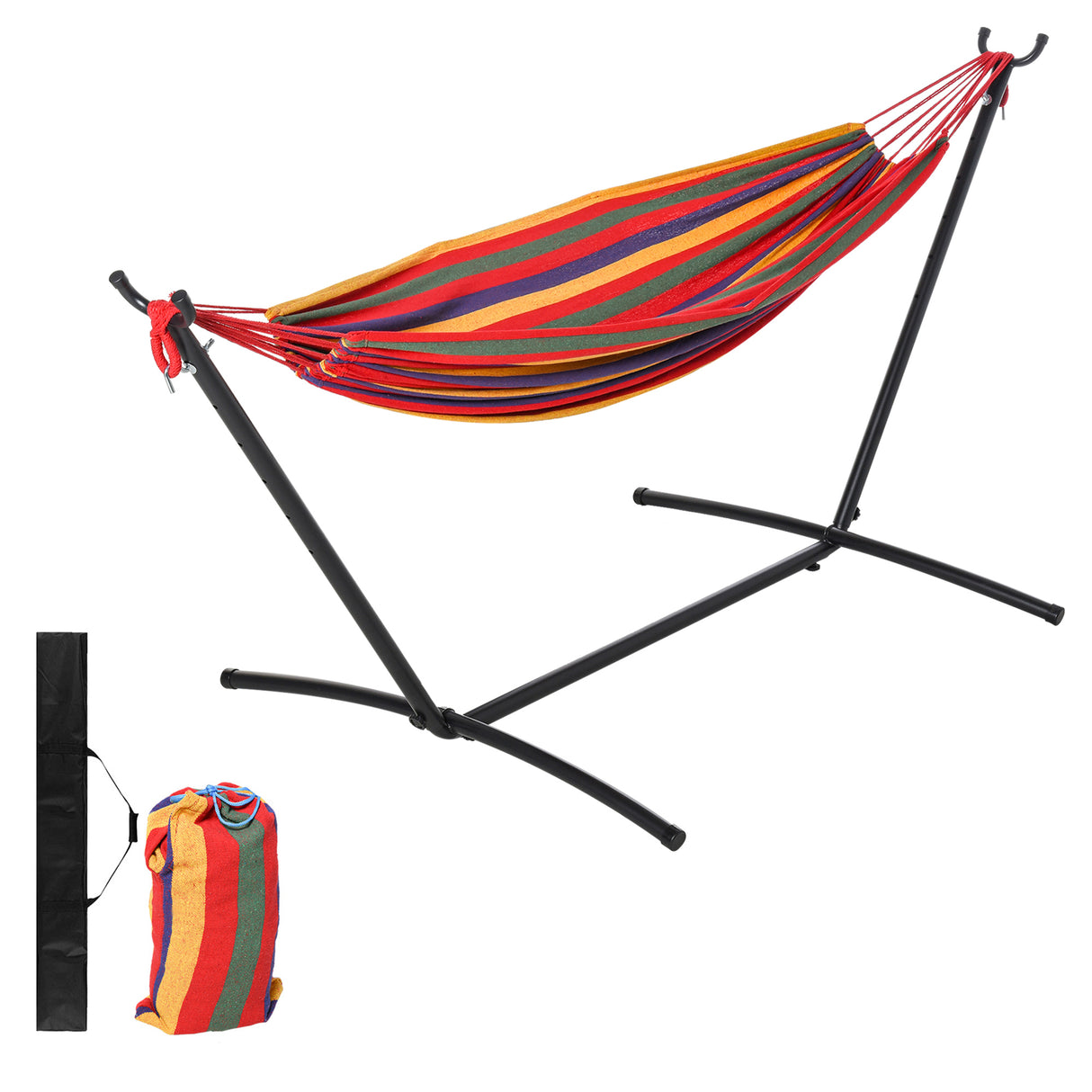 easycomfort easycomfort amaca da giardino autoportante in acciaio e cotone multicolor ean 8054144135168